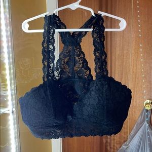 NEW black lace bralette XL